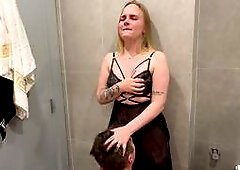 Intimate lovemaking session of real couple with passionate wife's moans