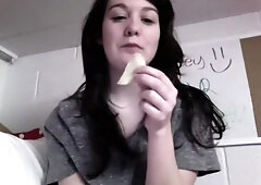 Wife taking a biggest facial