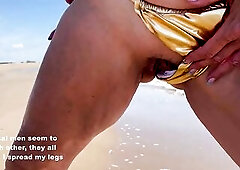 on the beach, I wear swimsuits to arouse the boyz in front of my spouse. I have to let go on vacation to discover a lover, my spouse's tiny weeni