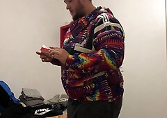 22 yr elder chubby deflowers her butt with an Italian fashion point of view - dialogues in Italian