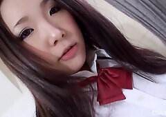 Raven-haired chick Aya Sakuraba screwed in the missionary pose