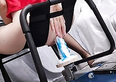 Bizarre Anal Insertion. Kinky Adult Games with Car Jack and Biggest Sex-toy. Anal Stretching