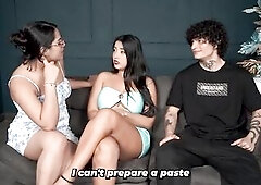 Boyfriend gives his mother-in-law the most excellent Christmas present ever - Cuckolded girlfriend!