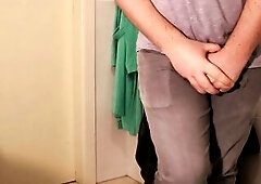 Hunk Desperation & Wetting - Please let me use the Lavatory!!!