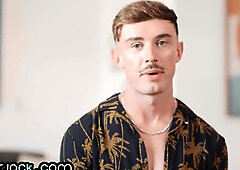 Cumming solo jock jerks his hard cock after casting