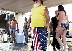 hawt biker hotties with giant titties showing skin to win at iowa biker rally