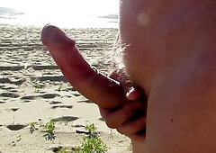 Bare beach day with firm dinky - part 1