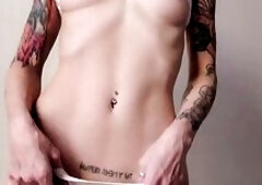 Teasing u in white pants and a taut white reservoir top, I play with my pants, showing off my round, merry boobs and fascinating, toned flat belly wit