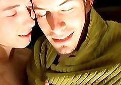 Twink gives head by the pool before being dicked down