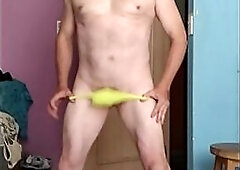 In the bedroom, a hawt dance ending stripped and groaning with intensive masturbation