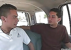 Andrew & Kiko suck on the couch