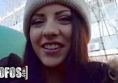 Brunette Teen Rebecca Volpetti Rides Erik Everhard’s Big Dick In Public