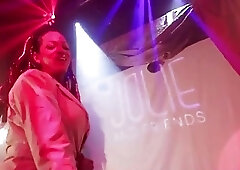 Latex wearing tranny fucks a dude hard in sex dungeon