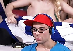 Anie Darling and Angel Wicky seduce their teen girlfriend in hot porn clip