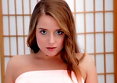 Playful chick with nice round bottom Sofi Goldfinger fucked from behind