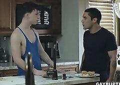 College gay Troye Jacobs fuck hard by latino guy Andrew Miller