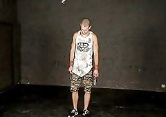 Whipping a cute and muscled Russian slave