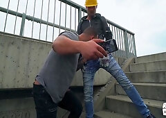 Jerome & Marty Take Their Time To Pleasure Each Other Next To A Public Road