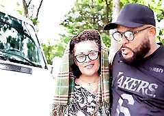 my big beautiful woman older girlfriend with pierced saggy melons visits me for her very 1st anal fist bang lesson in my moving van