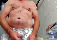 Steamy gay slave gets dominated and jerked off by his master