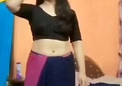 Gouthami reddy manthena removing saree & blouse showing Nude sexy boobs in bedroom