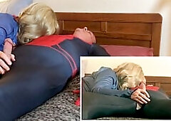 Aged DC-Marvel cosplay crossover: Supergirl gives Spiderman a oral