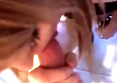 Young sucking daddys cock