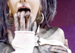 Tattoo Dread Bitch ANAL MERELY Three-some double penetration – Back to Back Double Anal, Prolapse & Extraordinary Gape