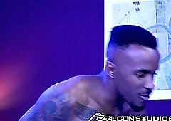 Pizza Delivery Hunk Joins In Ebony Couple For Threesome - FalconStudios