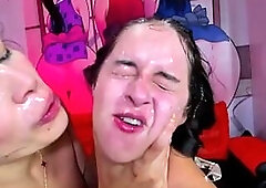 Ardent Deepthroat Action With 3 Chicks