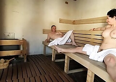 Truly Risky and Fast Banging in a Sauna, Squirting in the Throat of Dada Deville Raw Movie (original)