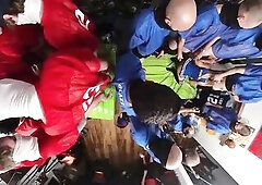 360 BTS Cheerleaders vs Football Team Group sex