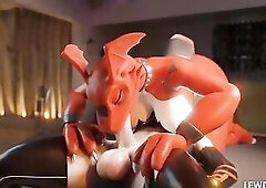 Guilmon Oral pleasure 69 Fur Animation