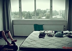 Femdom foot worship by good slave