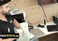 Macho Police Officer Jaxon Valor Pulverizes Ultra-kinky Shoplifter and His Step-Daddy - YoungPerps