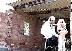 hawt blond gets her 1st fucked into ass