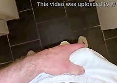 German filthy chat! Sweat-soaked footballer pumps his giant man sausage into raw Puma socks.