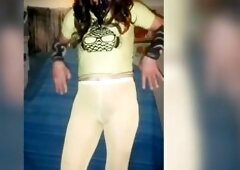 My much loved colour is yellow so I made a compilation in my yellow shorts yellow heels and tights