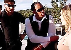 Unexpected three BBC Group-sex During Photoshoot,Irish Snowbunny Tina Snow Urinated On & Destroyed