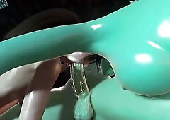 Hawt brunette hair gets double penetration in a steamy three-some just for u!