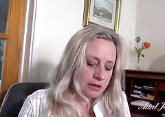 Your Lewd Aged Boss Andrea Ann is working late with u at the office! That babe pulls out her large natural melons, disrobes down to her hawt nylons, t