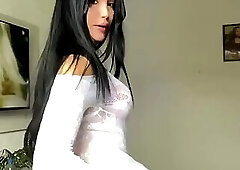 TransGirl Plays With Her Holes & Girl Dick Till Climax Compilation