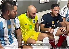 Soccer fans in a hot orgy