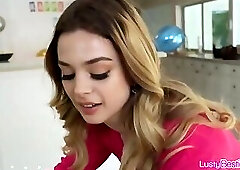 Dude joins 3 besties pussy eating pajama party