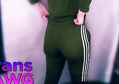 My Female Mask and Large Ass in Tracksuit Leggings