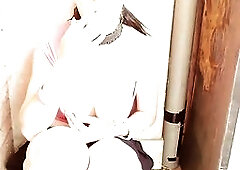 Smokin' Sissy Masturbate Herself in an Alleyway