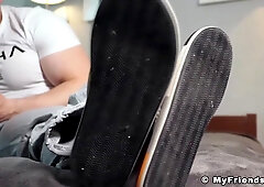 Aleck Strips Down And Rubs His Gorgeous Feet For You