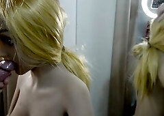 Bentley Doll Hot Blow job, tit bang and ribald anal creampie