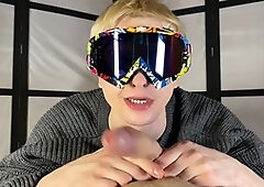 Gay big dick, blonde boy, blowjob