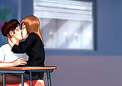 Car Toon And French Teacher In Sneaky Link With My Summertime Saga Gameplay)